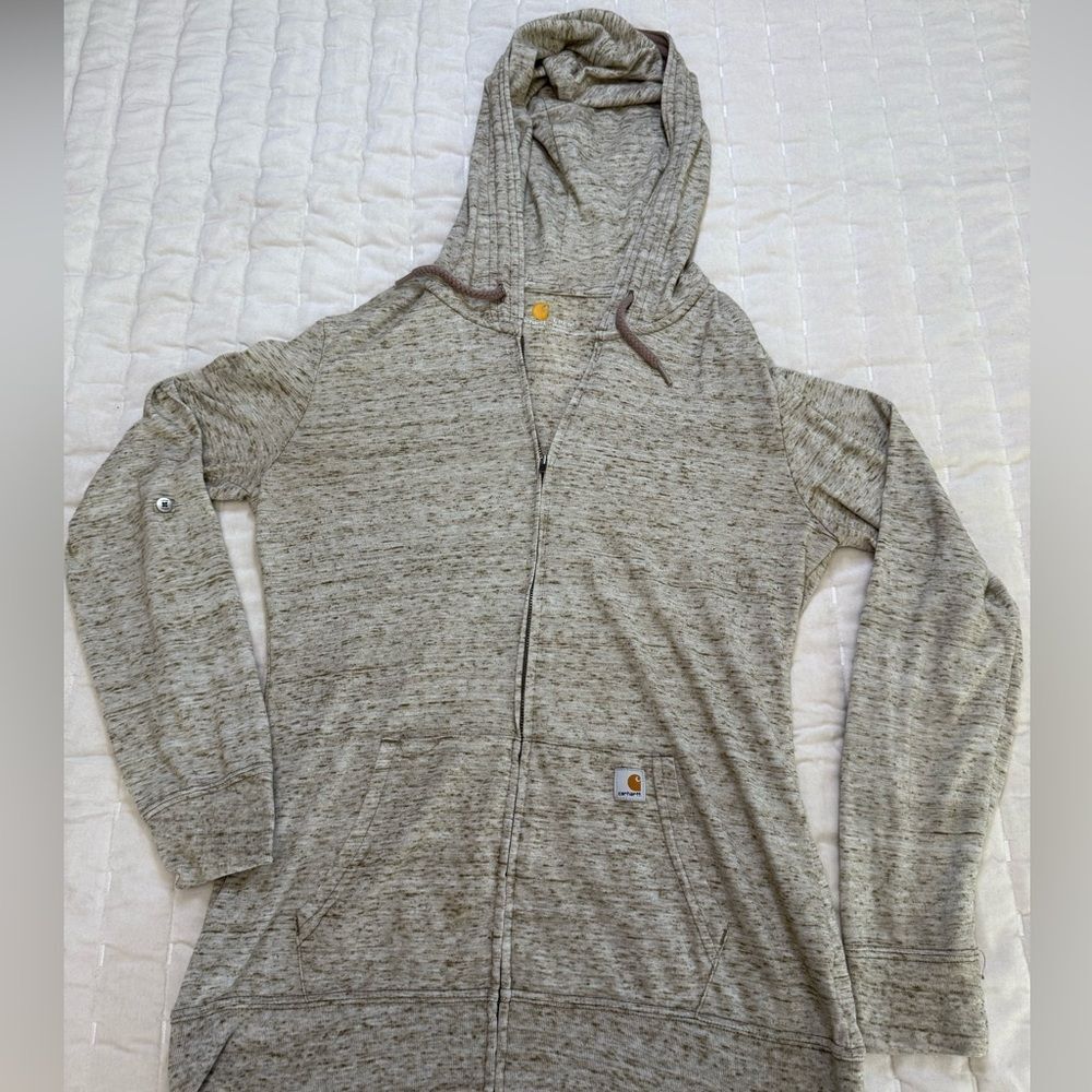 Carhartt Tan Speckled Hoodie Size Large 12-14